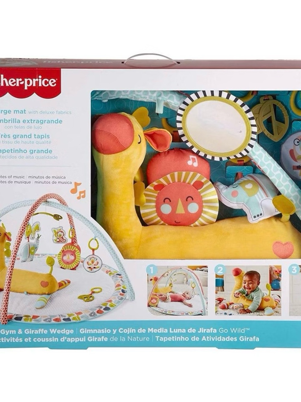 Fisher-Price Go Wild Gym & Giraffe Wedge Baby Activity Mat